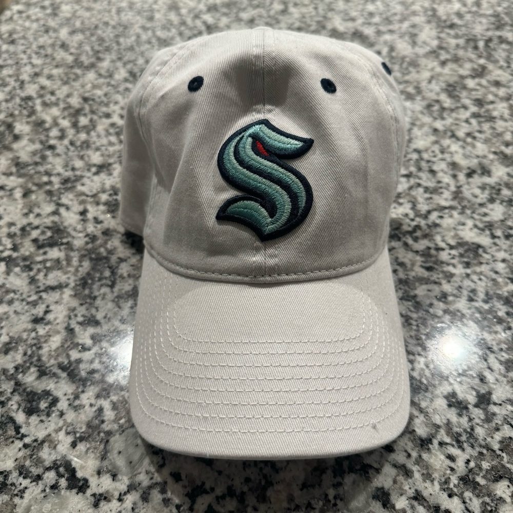 NHL Seattle Kraken White Adjustable Cap with Embroidered Logo